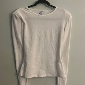 White Top with small shoulder pads